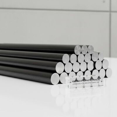 6063 Varilla de aluminio redonda sólida anodizada para uso arquitectónico con tolerancia ± 0,1 mm