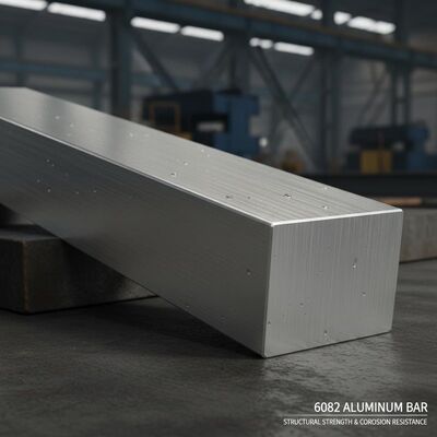6082 Barra de aluminio con resistencia estructural para ingeniería de trabajo pesado y resistencia a la corrosión