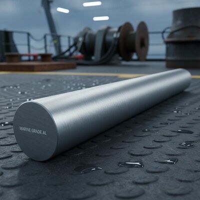 Conductividad térmica de la barra de aluminio redonda ligera resistente a la corrosión del grado marino alta para el equipo costero