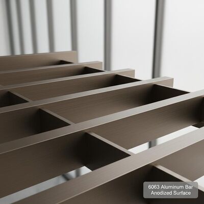 6063 Barra de aluminio con superficie anodizada para sistemas arquitectónicos y diseño estructural ligero