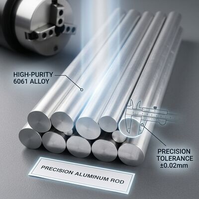 Barra redonda de aluminio 6262-T9 de corte libre, aleación Al-Mg-Si anodizable para accesorios hidráulicos, sujetadores y herrajes marinos